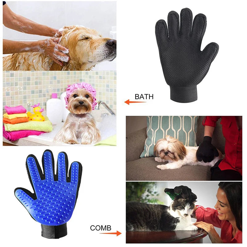 Gants de Toilettage en Silicone HappyPaws™