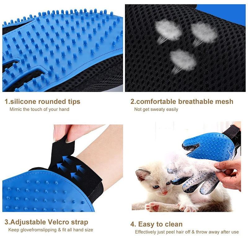 Gants de Toilettage en Silicone HappyPaws™