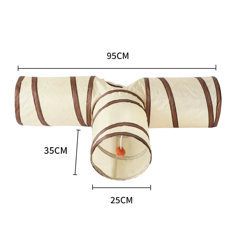 Tunnel de Jeu Pliable pour Chats HappyPaws™