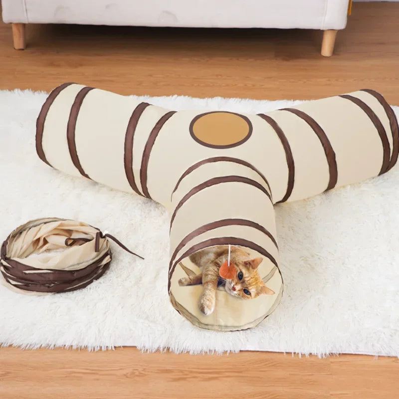 Tunnel de Jeu Pliable pour Chats HappyPaws™