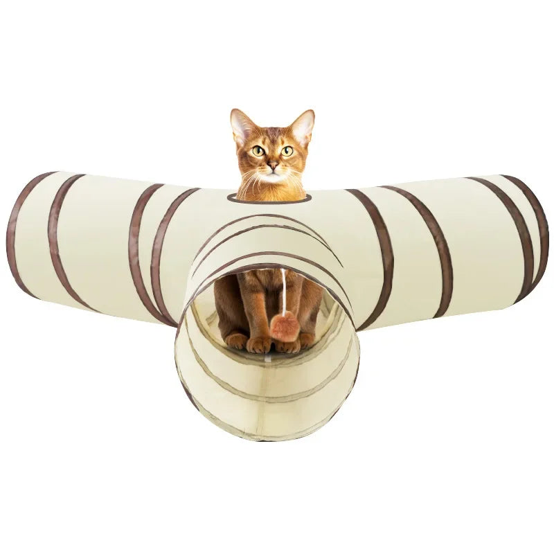 Tunnel de Jeu Pliable pour Chats HappyPaws™